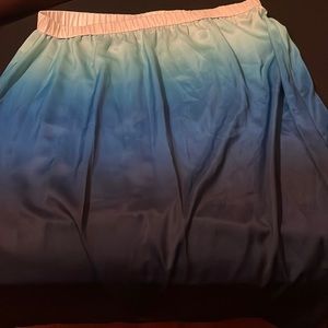 Multi-colored blue skirt